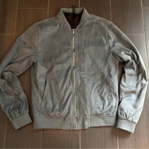 Zara Men's Gray Bomber Jacket